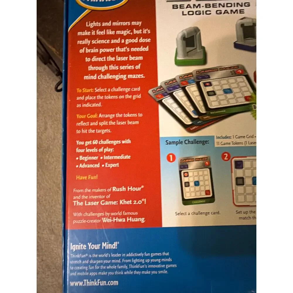 Laser Maze Beam Bending Logic Game Thinkfun Family Game Night STEM Learning Game